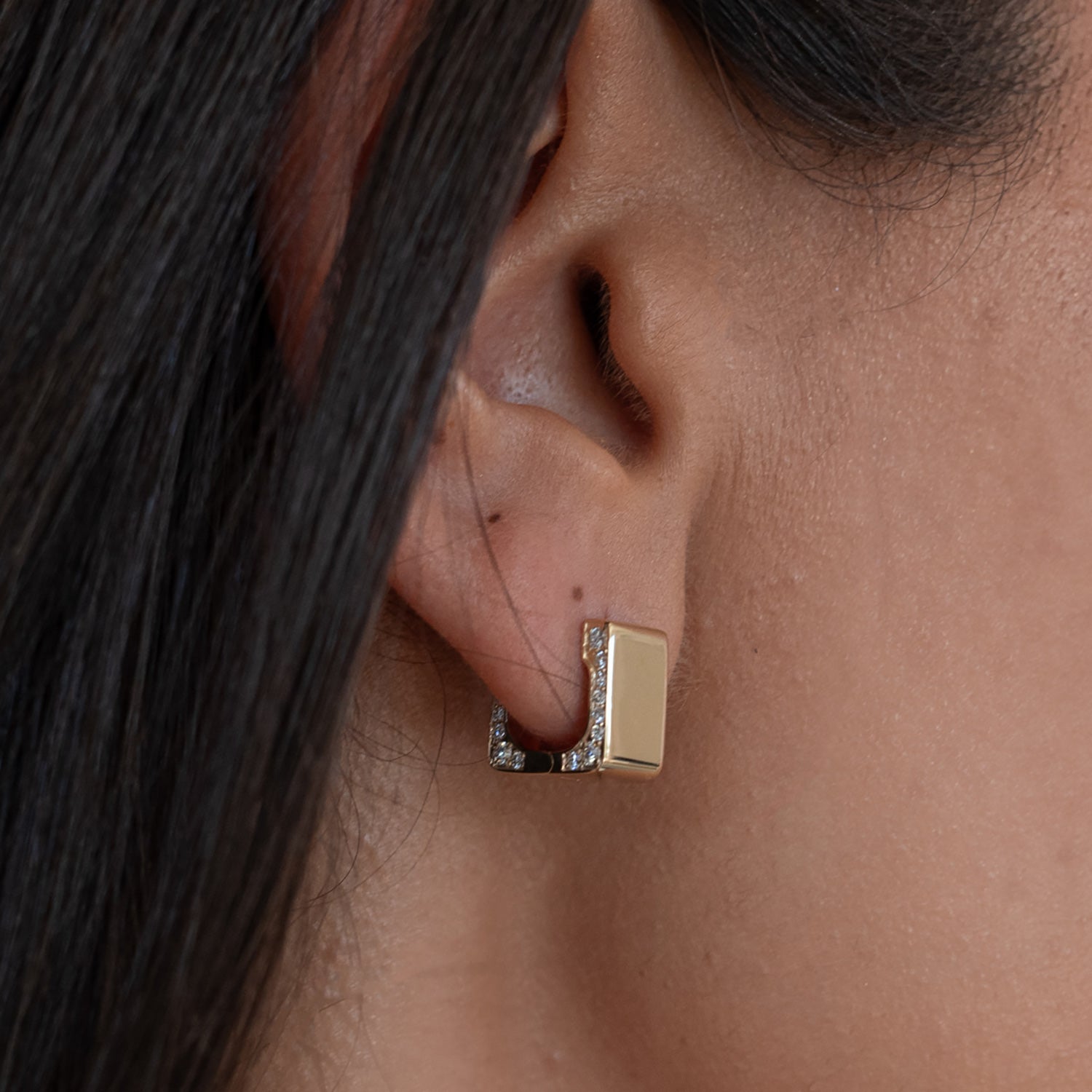 HUG EARRINGS,DIAMONDS