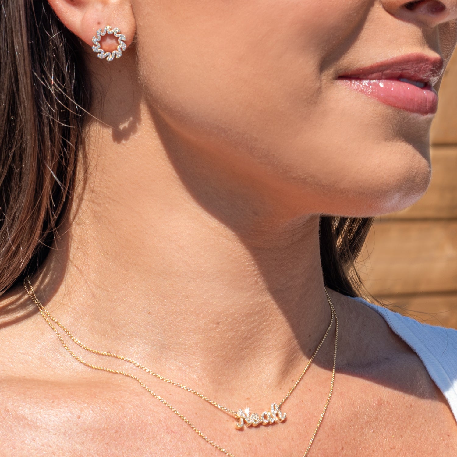 GLOW EARRINGS with diamonds