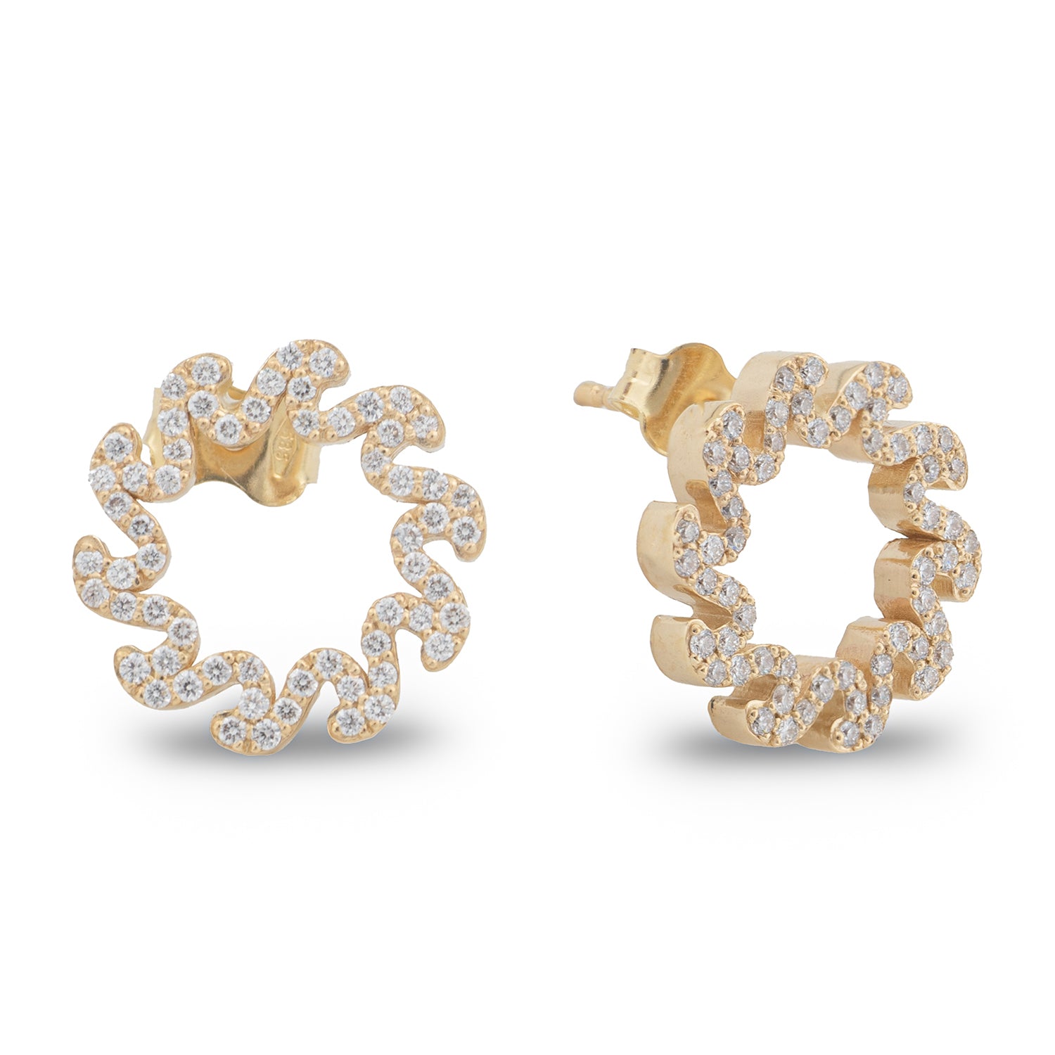GLOW EARRINGS with diamonds