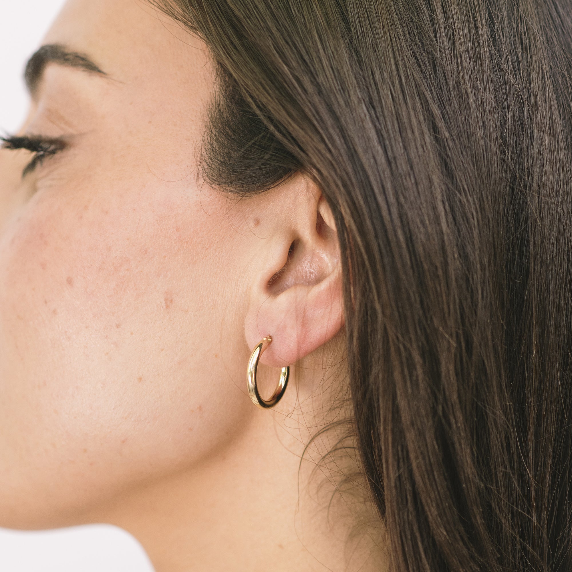 TUBE HOOP EARRINGS