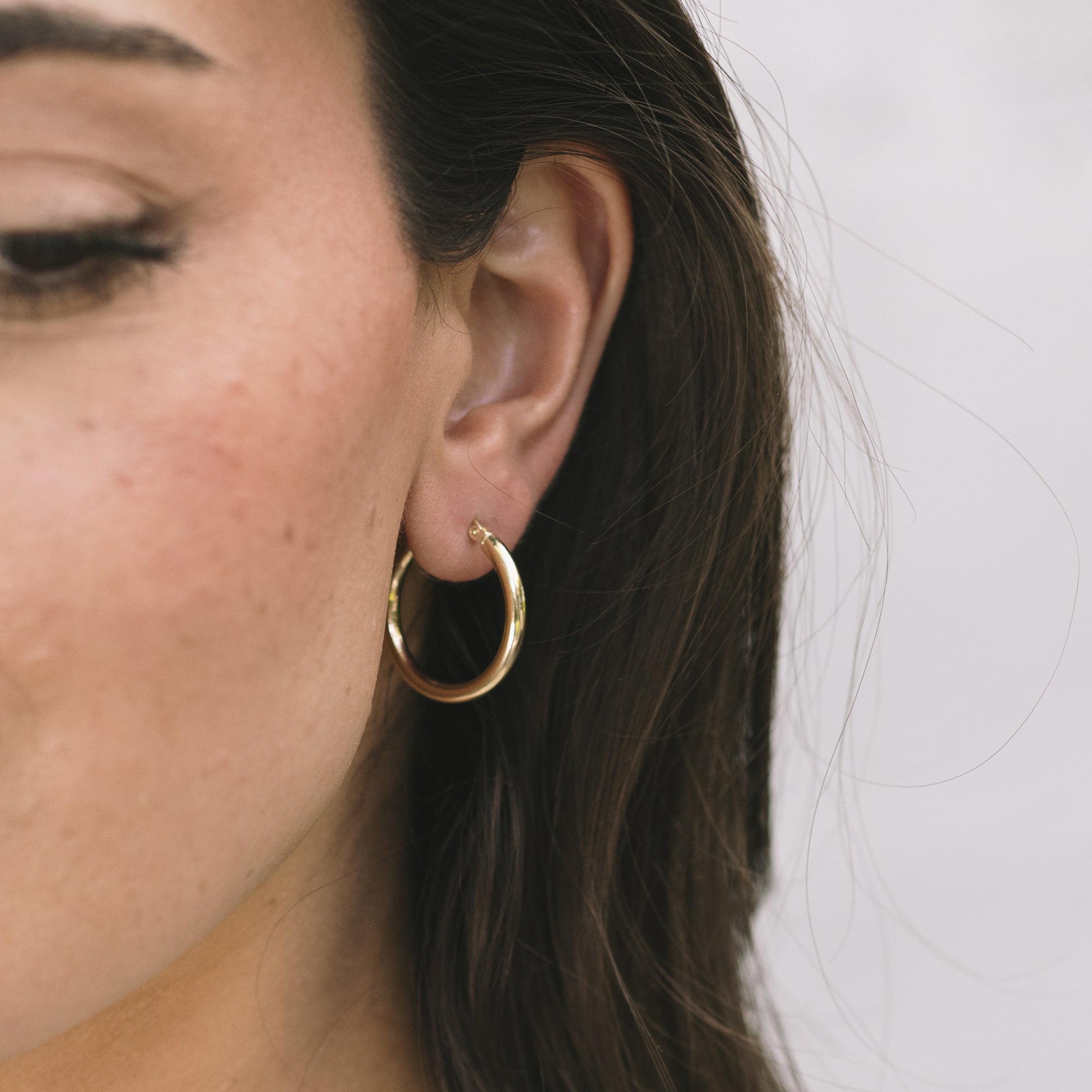 TUBE HOOP EARRINGS